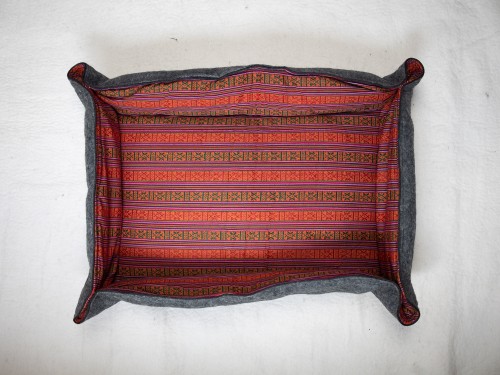 Dhaka Cloth Felt Dog Bed