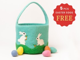 Felt Easter Eggs With 5 pieces Easter Eggs Free.