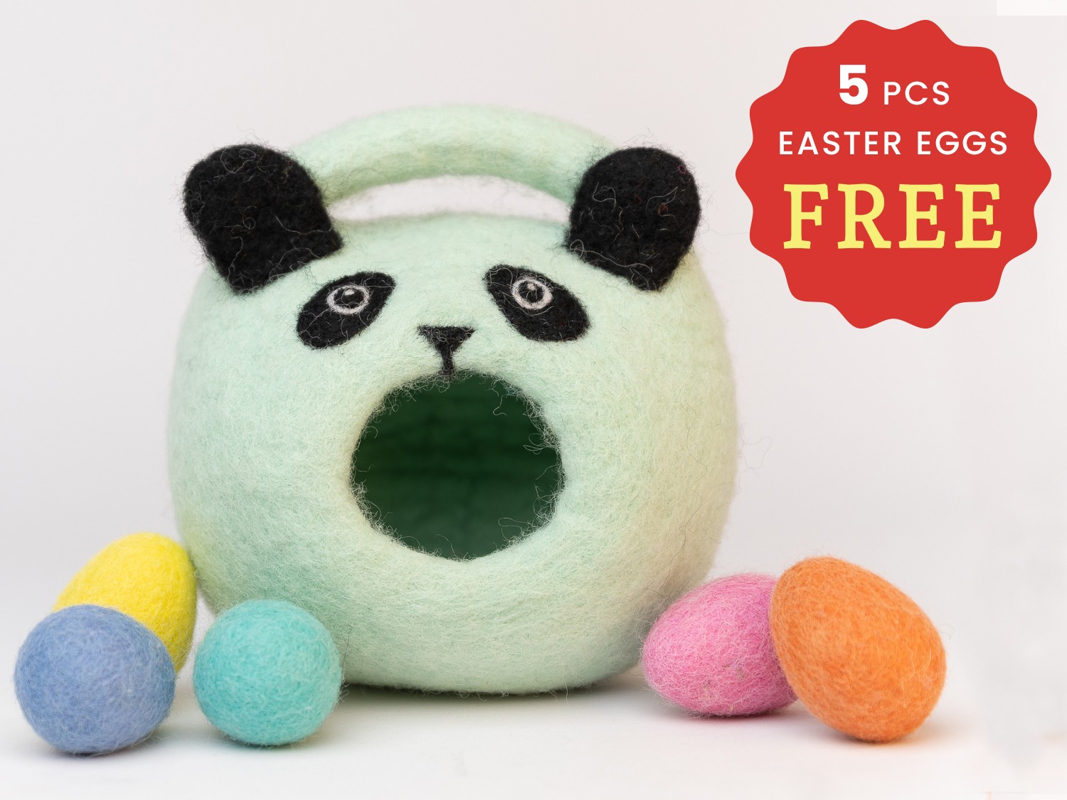 Felt Panda Easter Basket