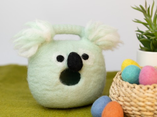Handmade Felt Koala Easter Basket