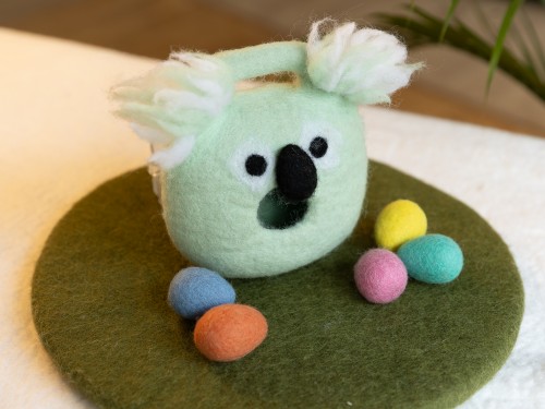 Handmade Felt Koala Easter Basket