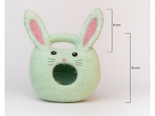 Wool Felt Bunny Easter Basket