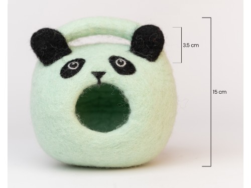 Handmade Felt Kids Panda Easter Egg Basket