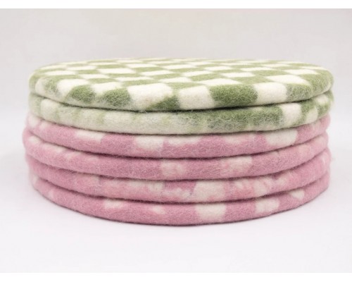 40cm Checker Design Felt Seat Pad