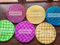35cm Checker Design Felt Chair Pads