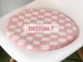 35cm Checker Design Felt Chair Pads