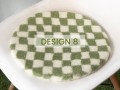 35cm Checker Design Felt Chair Pads