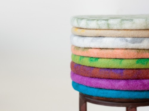 40cm Checker Design Felt Seat Pad