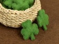 6cm Mini Stitched Felt Shamrocks