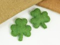 6cm Mini Felt Shamrocks, Felt Clovers