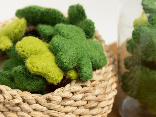 6cm Mini Stitched Felt Shamrocks