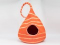 Felt Orange Tendril Striped Cat Cave Felt Orange Tendril Striped Cat Cave