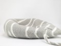 Felt Gray Tendril Striped Cat House Squeezed