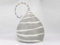 Felt Gray Tendril Striped Cat House Back
