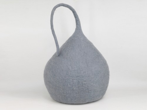 Felt Cat House with Flowers - Back