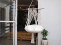 Cat Macrame Hammock Bed with Wool Cushion