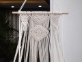Cat Macrame Hammock Bed with Wool Cushion