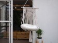 Cat Macrame Hammock Bed with Wool Cushion