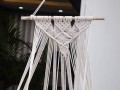 Cat Macrame Hammock Bed with Wool Cushion