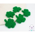 6cm Green Felt Clover
