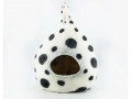 Felt Polka Dotted Cat Cave House with Tail