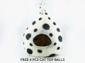 Felt Polka Dot Cat Cave