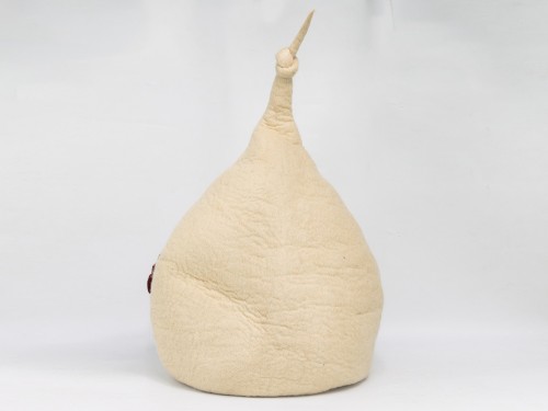 Top Knot Design Felt Cat Bed House