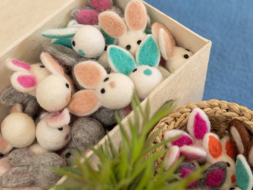 3cm Felt Bunny Head Easter Crafts