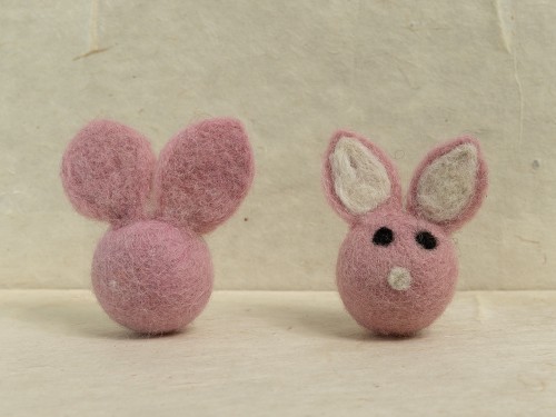 Felt Dusty Pink Easter Bunny Head