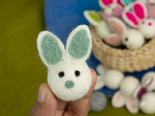 3cm Felt Bunny Head Easter Crafts