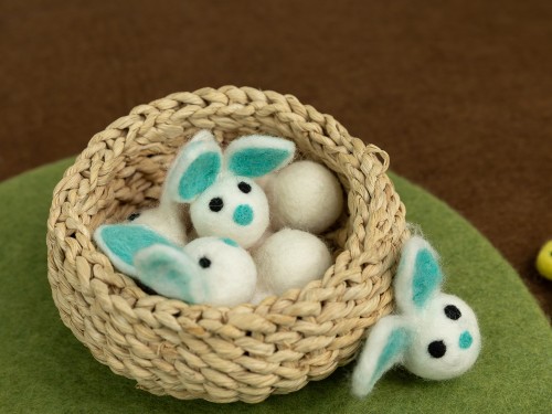 3cm Felt Bunny Head Easter Crafts