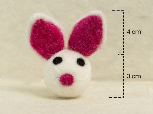 3cm Felt Bunny Head Easter Crafts