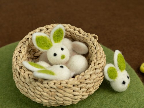 3cm Felt Bunny Head Easter Crafts