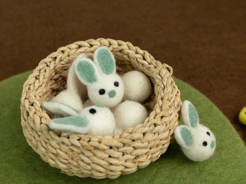 3cm Felt Bunny Head Easter Crafts