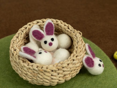 3cm Felt Bunny Head Easter Crafts