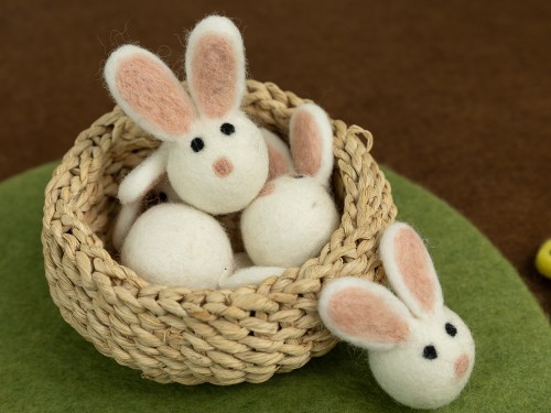 3cm Felt Bunny Head Easter Crafts