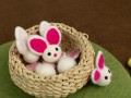 3cm Felt Bunny Head Easter Crafts
