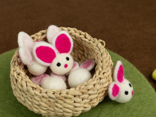 3cm Felt Bunny Head Easter Crafts