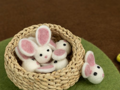 3cm Felt Bunny Head Easter Crafts