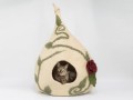 Felt Top Knot Design Cat Cave With Cat