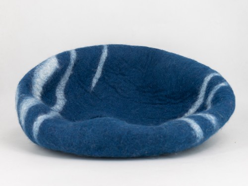 Felt Blue Stripe Design Cat House