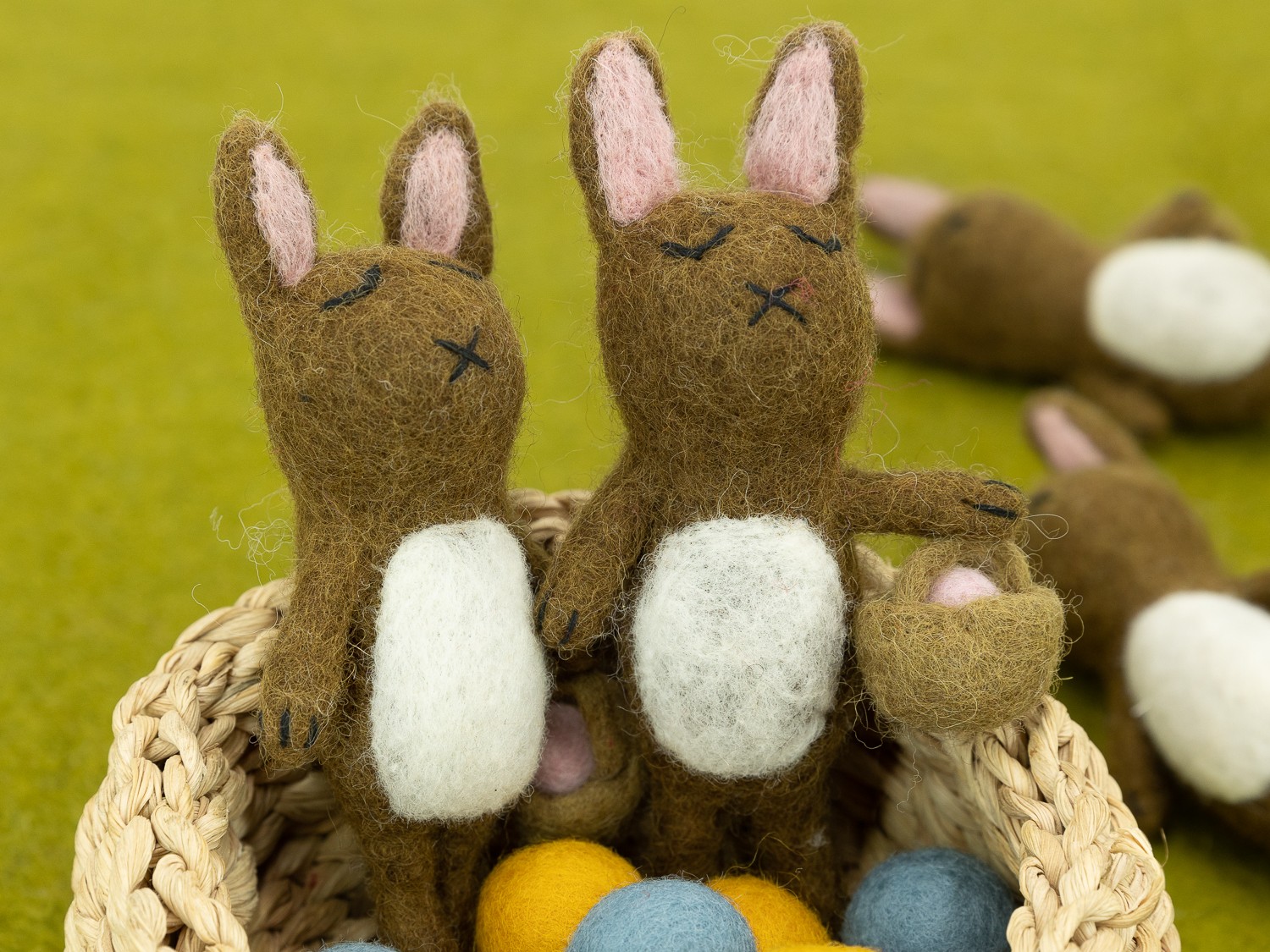 Felt Easter Basket Bunny Felt & Yarn