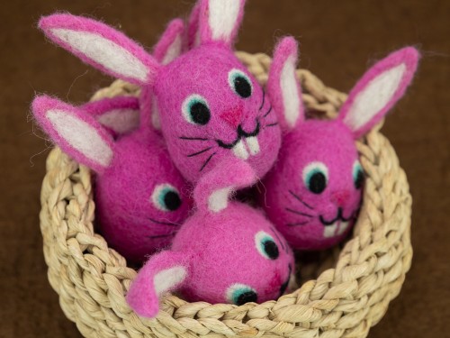 Felt Easter Bunny Head with Ear