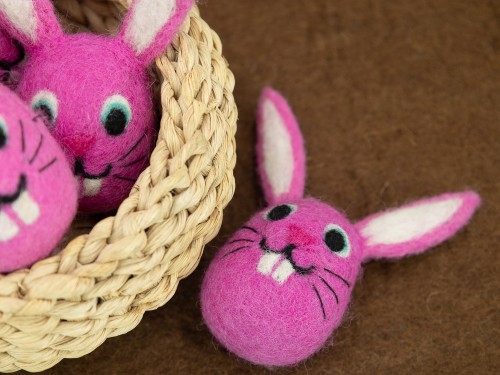 Felt Easter Bunny Head with Ear