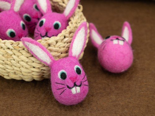 Felt Easter Bunny Head with Ear