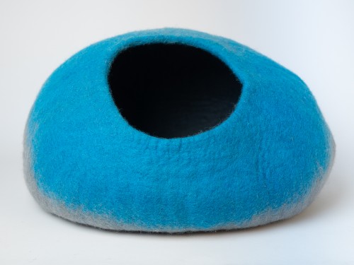 Light Blue and Grey Gradient Cat House