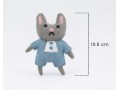 Cute Blue Felt Stitched Easter Bunny