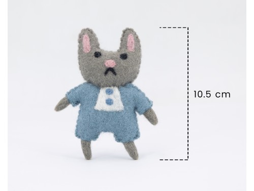 Cute Blue Felt Stitched Easter Bunny