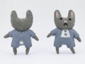 Cute Blue Felt Stitched Easter Bunny