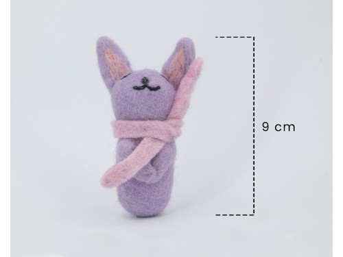 Felt Purple Easter Bunny With Scarf